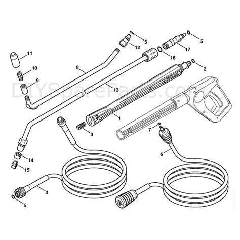 stihl    pressure washer    parts diagram accessories