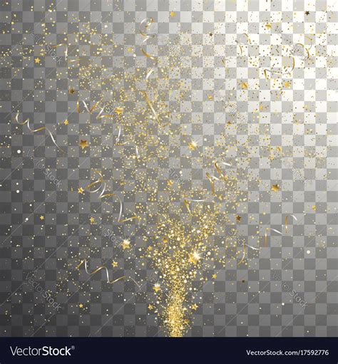 burst festive gold confetti royalty  vector image