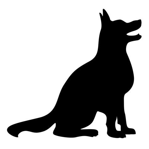 dog silhouette vector illustration  vector art  vecteezy