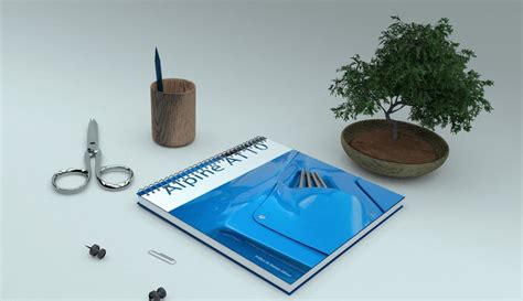 Ringbook On Table Mockup Download Free Hd