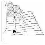 Flag Coloring American Pages Printable Everfreecoloring Americanflag sketch template