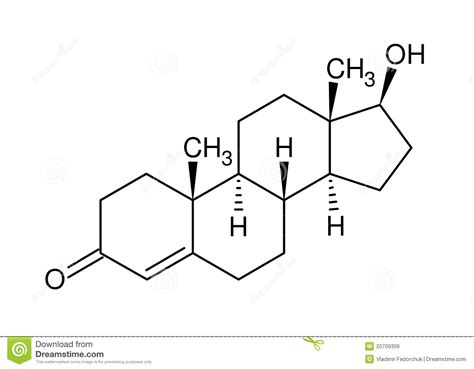 Structural Formula Of Testosterone Royalty Free Stock