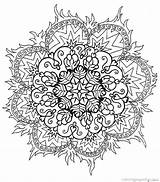 Coloring Pages Printable Mandalas Adults sketch template