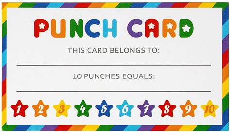 printable punch cards template arts arts