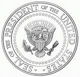 Coloring Seal States United President America Kids Sheet sketch template