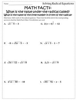 solving radical equations activity radical equations worksheet activity