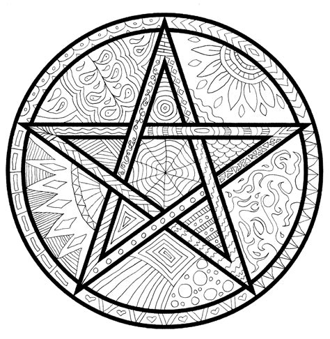 Pentacle Coloring Page