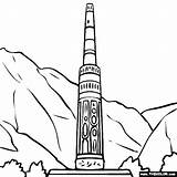Afghanistan Minaret Colouring Landmarks Cultures sketch template
