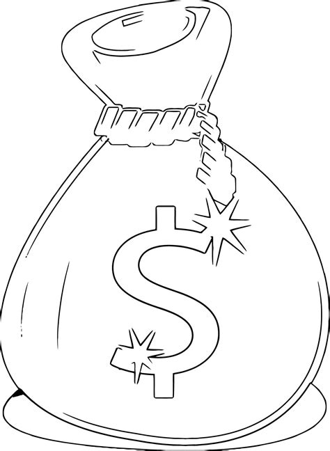 money printable coloring pages