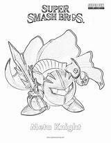 Coloring Mii Pages Smash Bros Super Knight Meta Template sketch template