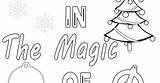 Coloring Christmas Magic sketch template