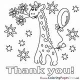 Thank Coloring Pages Teacher Printable Giraffe Service Please Saying Military Stars Sheet Cards Print Color Getcolorings Iphone Cat Sheets Template sketch template