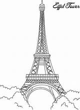 Eiffel Paris Tower Coloring Pages Outline Drawing Kids Mandala Print France Color Sheets Tour Printable Eifel Adult Colorir Mickey sketch template