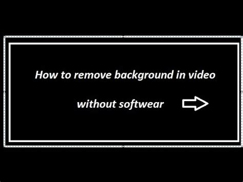 remove vidio background youtube
