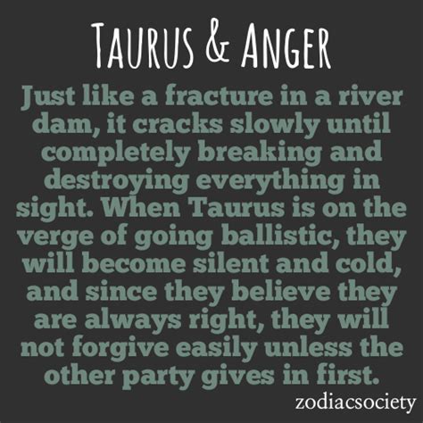 taurus and anger
