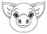 Cerdo Coloring Porco Mascara Schweins Dibujos Depositphotos St3 sketch template