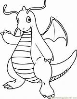 Dragonite Coloringpages101 Pokémon sketch template