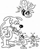 Bees Bijen Disegni Dog Colorare Biene Printen Ausmalbilder Hond Dessus Fonctionnent Navigateur Peux Boutons Servir Coloriageaimprimer Toupty sketch template