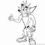 Bandicoot Motorcyle Xcolorings sketch template