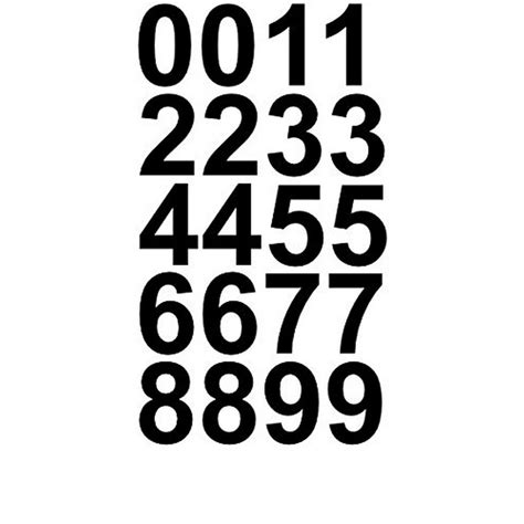 sheet     black numbers vinyl custom street address mailbox decal stickers kit