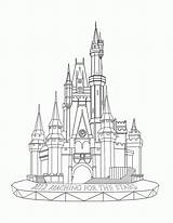 Castle Disney Coloring Drawing Disneyland Kingdom Magic Pages Cinderella Clipart Sketch Printable Outline Walt Castles Draw Sketches Palace Drawings Getdrawings sketch template