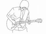 Chitarra Suona Guitarrista Colorare Disegni Innamorato Chitarrista Dibujos Coloring Guitarist Ocupaciones Indietro sketch template