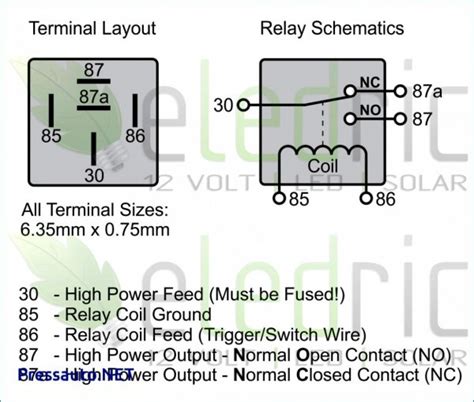 pin relay diagram lights