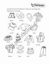 Clothes Bingo Worksheets Worksheet Vocabulary Eslprintables sketch template