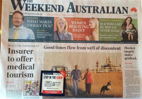 front page cover    weekend australian