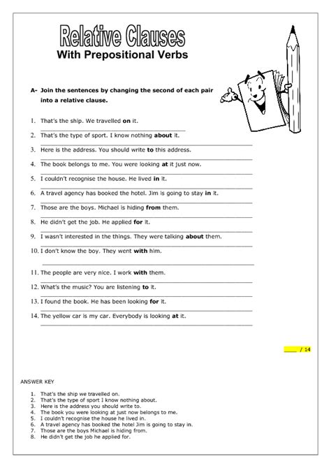 clauses worksheets