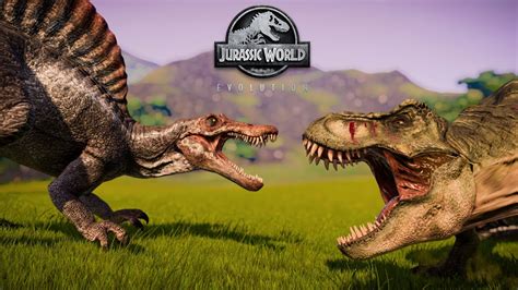 Trex Vs Spinosaurus Jurassic World Evolution Youtube