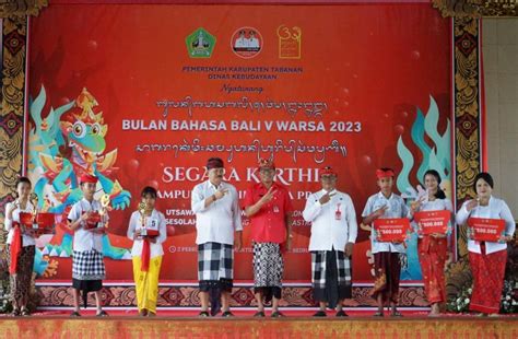 Sekda I Gede Susila Buka Bulan Bahasa Bali Ke V Tahun 2023 Kabupaten