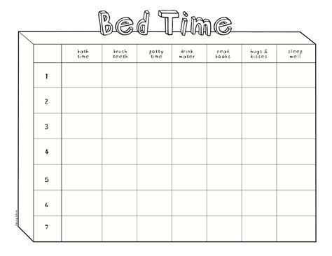 bedtime sticker chart printable printable templates
