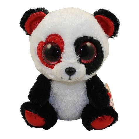 ty beanie boos valentina  valentine panda bear glitter eyes