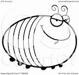 Grub Outlined Chubby Sly Clipart Cartoon Smiling Coloring Vector Thoman Cory Angry Clipartof 2021 Regarding Notes sketch template