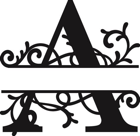 flourished split monogram  letter eps  vector  axisco