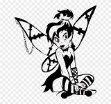 Tinkerbell Gothic Tattooed Dxf Princesses Clipartmag Pinclipart sketch template