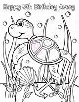 Coloring Pages Sea Turtle Birthday Kids Zamboni Printable Color Under Turtles Getcolorings Choose Board Pdf Animal sketch template