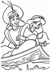 Coloring Pages Aladdin Disney Jasmine Aladin Color Magic Kids Merlin Lamp Princess Jasmin Printable Sheets Genie Colouring Clipart Adult Getcolorings sketch template
