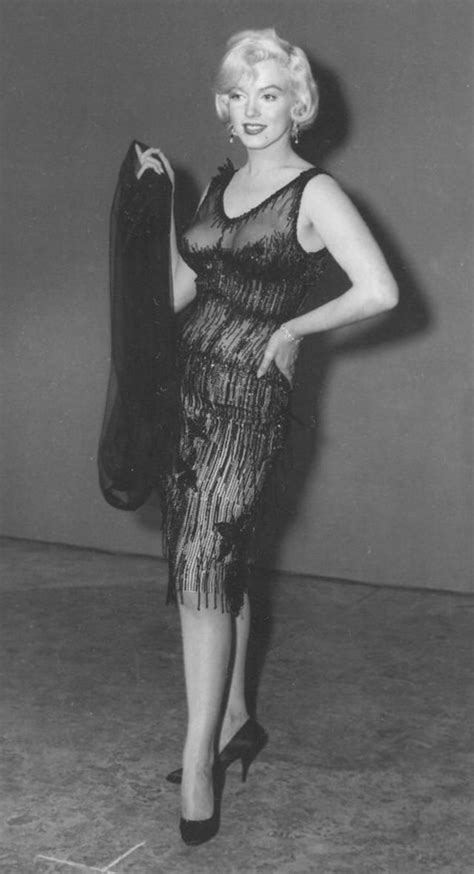 Marilyn Monroe In A Black Silk Cocktail Dress For A Costume Test For