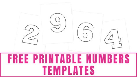 printable numbers printable templates