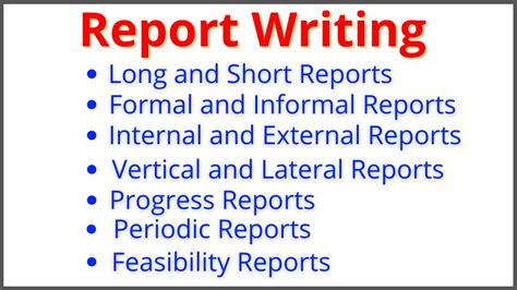 Report Writing Part 2 Different Types Of Reports Youtube