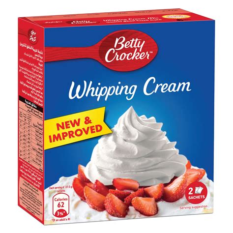 buy betty crocker whipping cream pack of 32 x 70g quick and easy to
