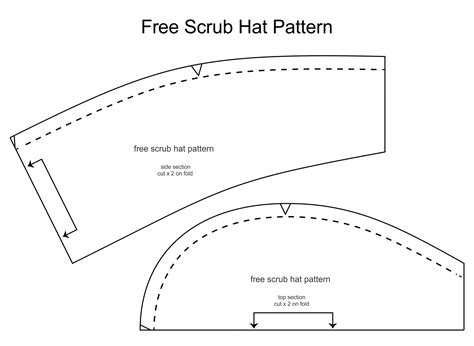 template  sewing pattern  printable scrub hat patterns