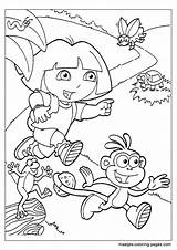 Coloring Pages Dora Explorer Boots Run Path Pages2color Print Browser Window Character sketch template