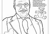 Roosevelt Teddy Coloring Pages Getcolorings Theodore sketch template