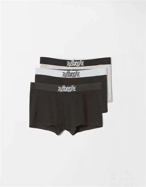 underwear hombre bershka set  boxers lettering negro kimberley murray