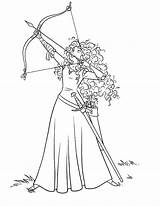 Coloring Merida Brave Pages Disney Arrow Ready Princess Shooting Archery Getcolorings Colouring Release Choose Board Color sketch template