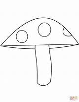 Coloring Mushroom Fly Agaric Pages Mushrooms Categories sketch template