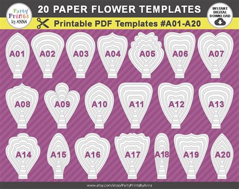 downloadable  rose paper flower template  pin  paper flowers